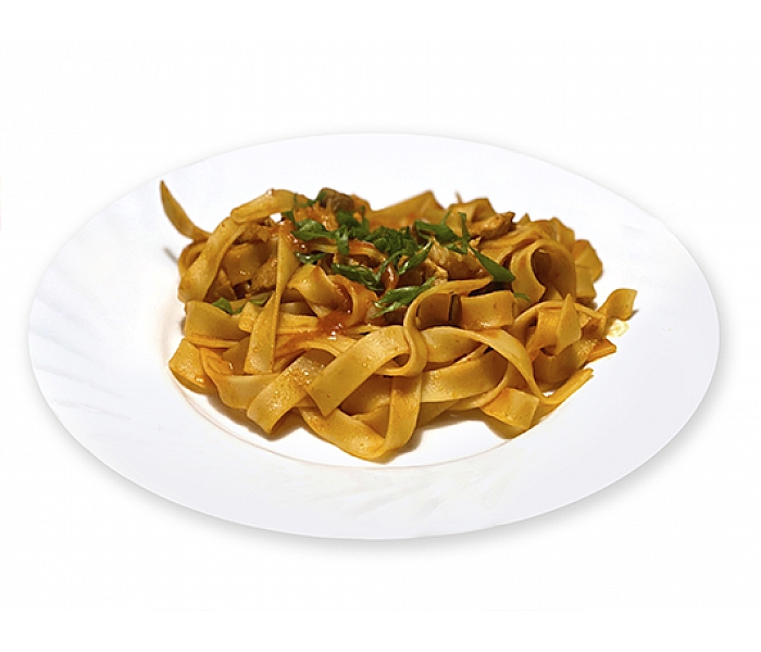 Паста со свининой в томатном соусе