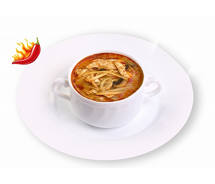 Суп "Том Ям" с курицей и лапшой