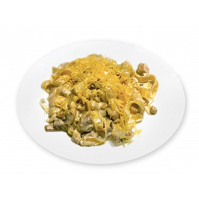 Паста с курицей и грибами