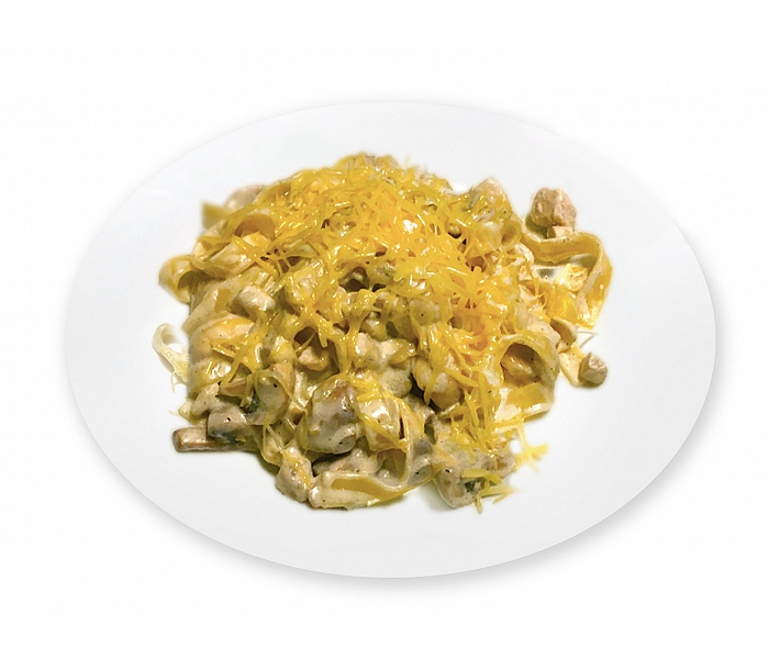 Паста с курицей и грибами